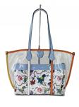 Прозрачная летняя сумка из ПВХ с текстильной косметичкой, цвет голубой