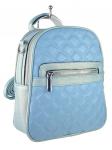Женская стёганая сумка-рюкзак из искусственной кожи, цвет голубой