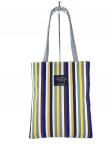 - Женская летняя сумка-шоппер из текстиля в полоску, мультицвет