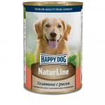 Хэппи Дог Natur line консерва Телятина с рисом для собак 0,41 кг АГ