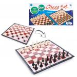 Настольная игра 2 в 1 магн. шашки, шахматы, поле 39*39 см, кор.