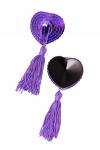 Пэстис Erolanta Cora в форме сердец с кисточками однотонные фиолетовые