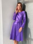 Платье с рельефами фиолетовое
