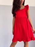 Платье красное в стиле babydoll