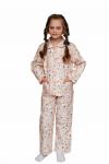Пижама для девочки, модель 307, фланель ( Слоники 5568-7)