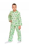 Пижама для мальчика, модель 307, фланель ( Долматинцы, зеленый 4046-5)