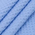 Ткань на отрез вафельное полотно гладкокрашенное 150 см 240 гр/м2 7х7 мм цвет 409 голубой