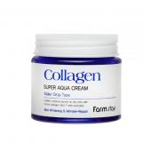 FarmStay Collagen Super Aqua Cream Увлажняющий крем с коллагеном 80 ml.