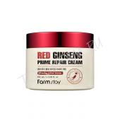 Farm Stay Red Ginseng Prime Repair Cream .Восстанавливающий крем с красным женьшенем 100 ml