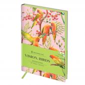 Записная книжка А6 80л. ЛАЙТ, кожзам, Greenwich Line Vision. Birds, тон. блок, цв. срез, NA6_30796