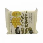 002238 "Fudo Kagaku" "Tankokusen" Увлажняющее косметическое мыло с медом и протеинами шелка (твёрдое) 1х75г 1/144