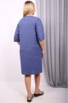 Женское платье - рубаха Т3815 цвет 4461 (тёмно-голубой)