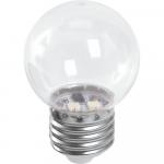 Лампа светодиодная, (1W) 230V E27 6400K G45 прозрачная, LB-37