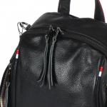 Рюкзак жен натуральная кожа OPI-8606,  1отд,  4внутр+5внеш/карм,  черный 238939