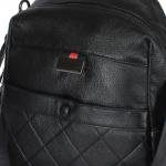 Рюкзак жен натуральная кожа OPI-8608,  1отд,  4внутр+4неш/карм,  черный 238953