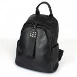 Рюкзак жен натуральная кожа OPI-8629,  1отд,  4внутр+4внеш/карм,  черный 238896