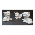 Фигурки Кошки белые с золотом 8х5х8см фарфор, 3 шт. SH 159057