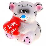 Копилка Мишка с сердечком 15см керамика SH 200560