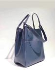 Женская сумка с ручками-трансформерами из натуральной кожи, цвет синий