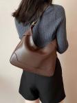 Женская сумка из натуральной кожи, цвет шоколад