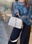 Женская сумка кросс-боди из натуральной кожи, цвет бежевый