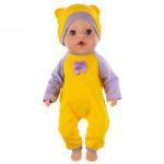 Комбинезон и шапка с ушками для куклы  Baby Born ростом 43 см