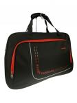 Большая дорожно-спортивная сумка из текстиля, цвет чёрный с красным