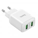 Адаптер Сетевой Hoco N6 Charmer 2USB/5V/3A QC3.0 (white) 127860