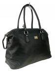 Женская дорожная сумка из искусственной кожи, цвет чёрный