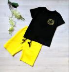 Комплект Смайлик футболка (кулир)+удлиненные шорты (футер)