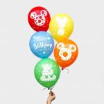 Воздушные шары "Happy Birthday", Микки Маус (набор 5 шт) 12 дюйм