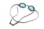 Очки для плавания Bradex SF 0395 , серия "Спорт", черные цвет линзы - голубой