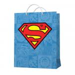 Superman. Пакет подарочный малый (голубой с лого), 180*223*100 мм (287064)