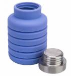 Бутылка для воды силиконовая складная с крышкой, 500 мл, фиолетовая Bradex TK 0267