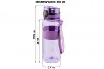 Бутылка для воды 650 мл 7,6*7,6*22,5 см "Water Balance" аметист
