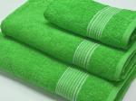 набор махровых полотенец 3 шт зеленый