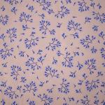 Ткань на отрез ниагара 150 см D052-2 Голубые цветы на розовом
