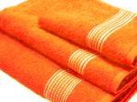 набор махровых полотенец 3 шт оранжевый