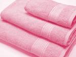 набор махровых полотенец 3 шт светло-розовый