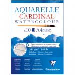 Альбом для акварели 10 л., А4, на склейке Cardinal,300 г/м2,торшон,холод.пресс.,хлоп, 96183C