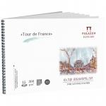 Альбом для акварели 15л., А5, на гребне  Тour de France, 300 г/м2, торшон, АЛ-3555