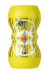 Мастурбатор нереалистичный MensMax Smart Doubble, TPE, желтый, 14,5 см