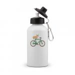 Бутылка спортивная "Корги на велосипеде"