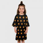 Детское платье 3D "Хэллоуин узор тыквы"