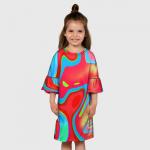 Детское платье 3D "Цветное безумие"