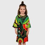 Детское платье 3D "Хохлома"