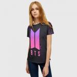 Женская футболка 3D "BTS"