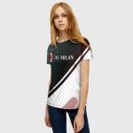 Женская футболка 3D "AC MILAN / МИЛАН"