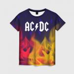 Женская футболка 3D "AC DС"