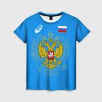 Женская футболка 3D "ASICS Russia"